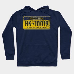 Hell's Kitchen Zip Code 10019 (New York License Plate) Hoodie